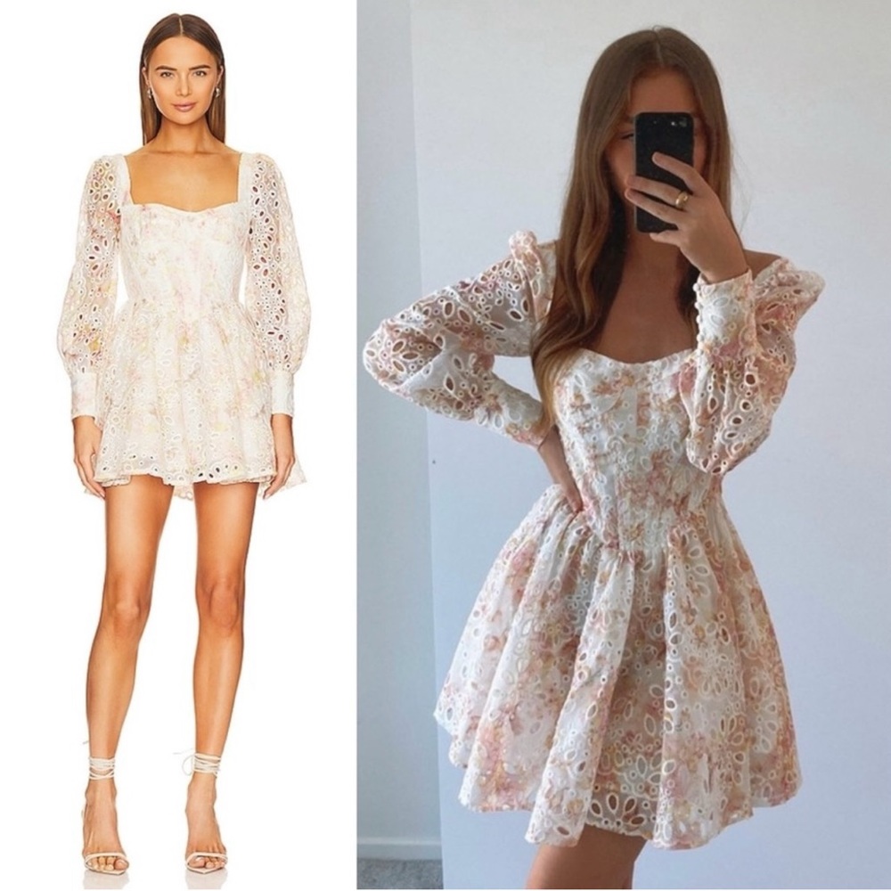 Bardot Lila Flounce dress in sunny floral size medium